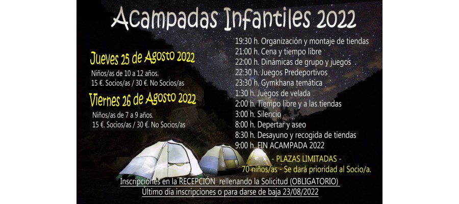 Imagen Acampadas Infantiles 2022